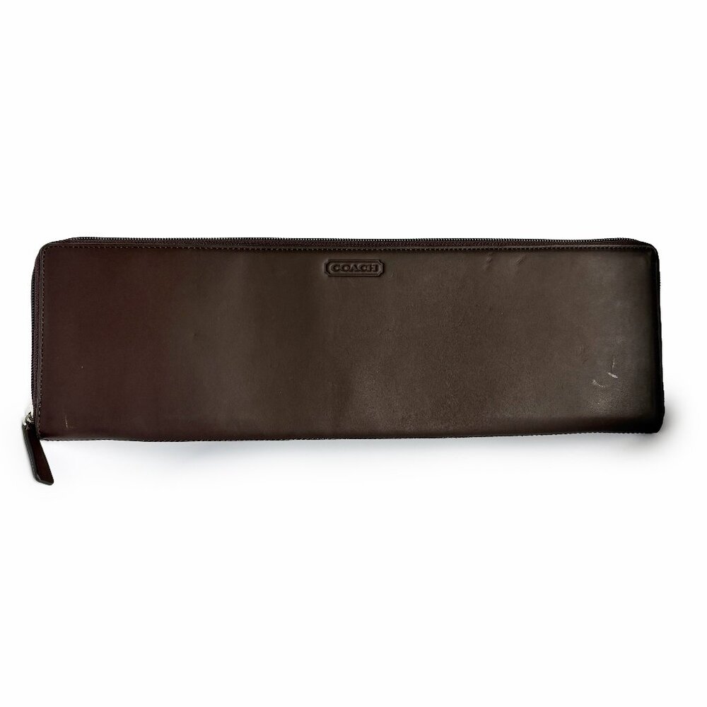 Coach Leather Tie Case Style 7320 Vintage 1990s Brown Leather Business Travel